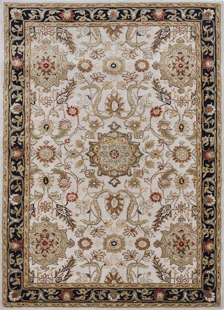 kasbah ivory wool and viscose Hand Tufted Rug - HeadShot