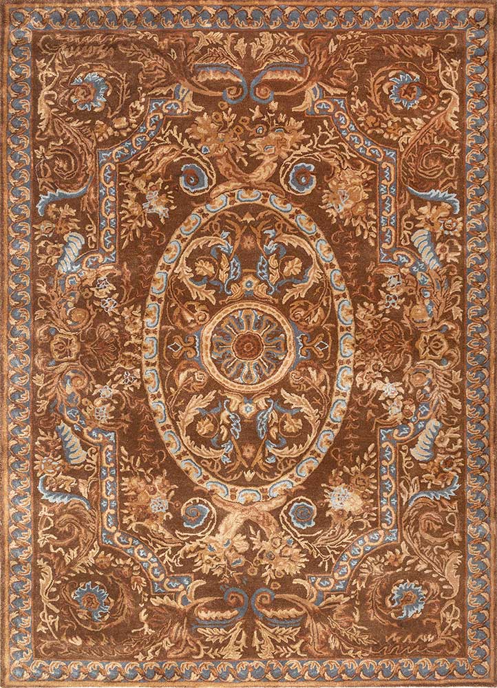 kora red and orange wool and viscose Hand Tufted Rug - HeadShot