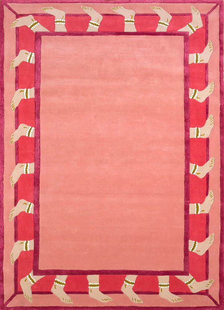 jaipur wunderkammer red and orange wool and viscose Hand Tufted Rug - HeadShot jaipur wunderkammer red and orange wool and viscose Hand Tufted Rug - HeadShot