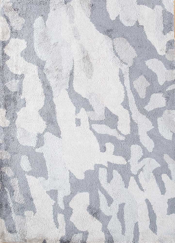 genesis grey and black viscose Hand Tufted Rug - HeadShot