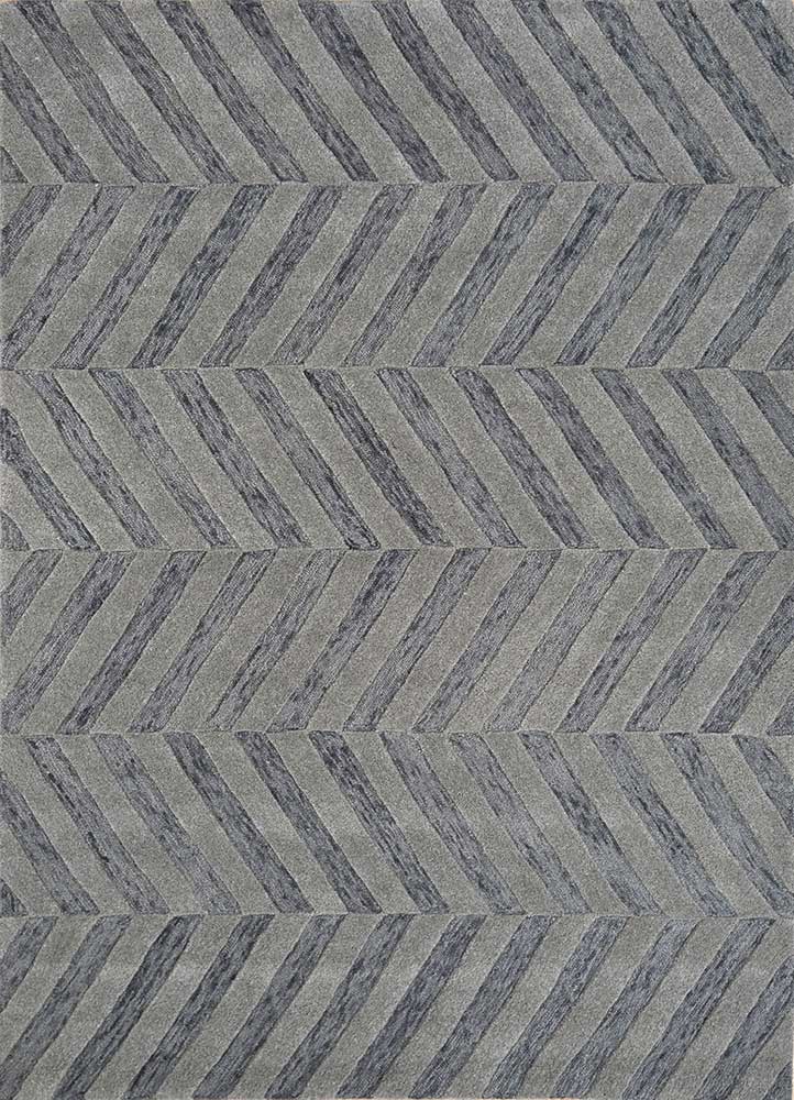  grey and black wool Hand Tufted Rug