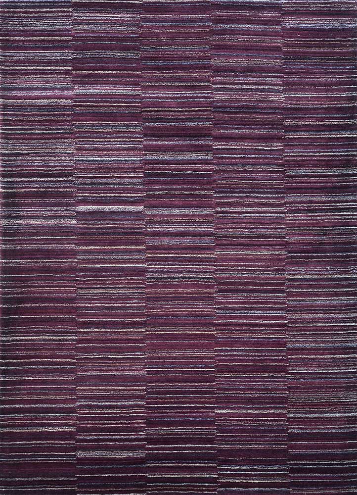  pink and purple wool and viscose Hand Tufted Rug