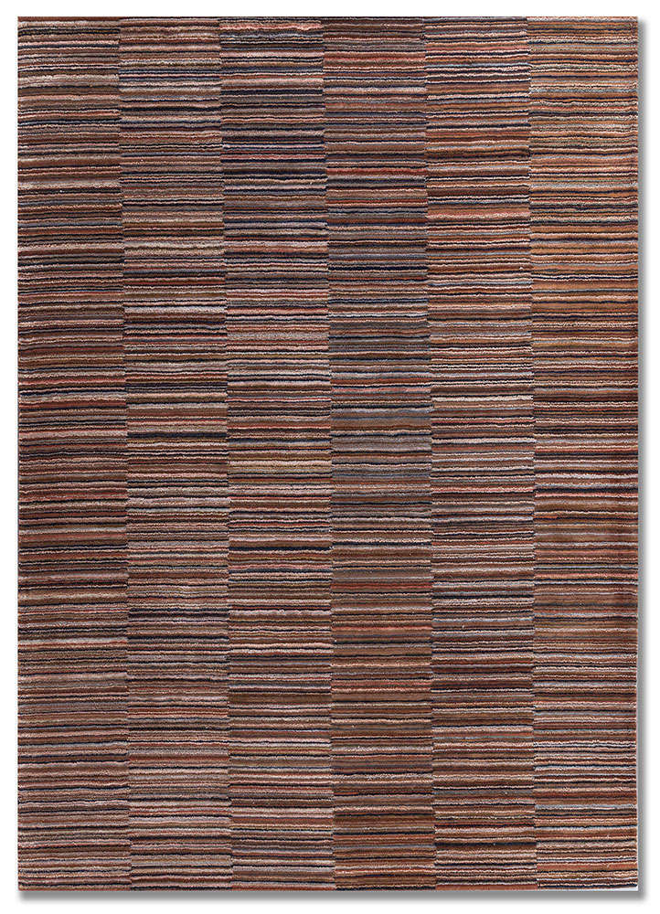  red and orange wool and viscose Hand Tufted Rug