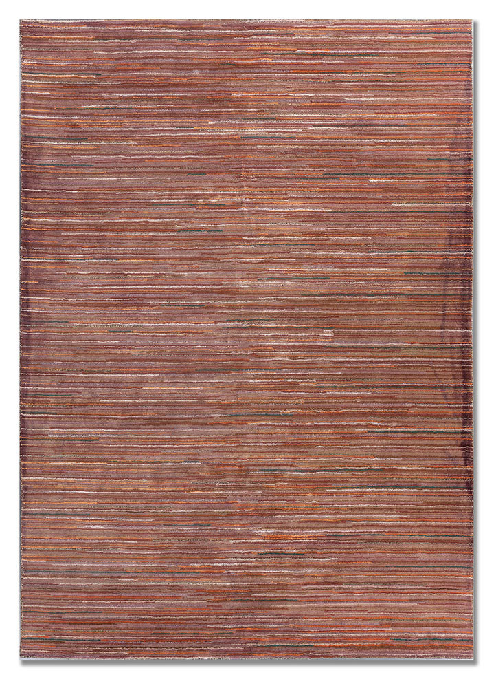  pink and purple wool and viscose Hand Tufted Rug