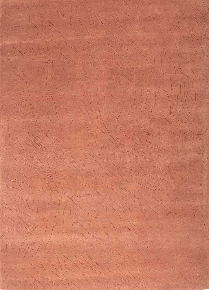 cera red and orange wool Hand Tufted Rug - HeadShot