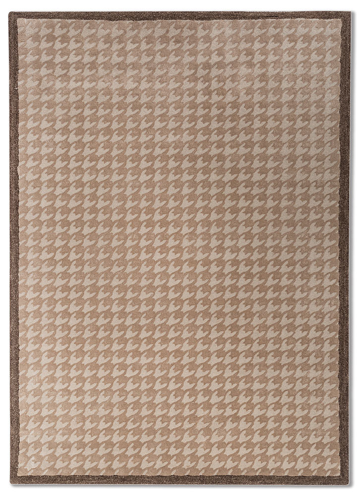  ivory wool and viscose Hand Tufted Rug