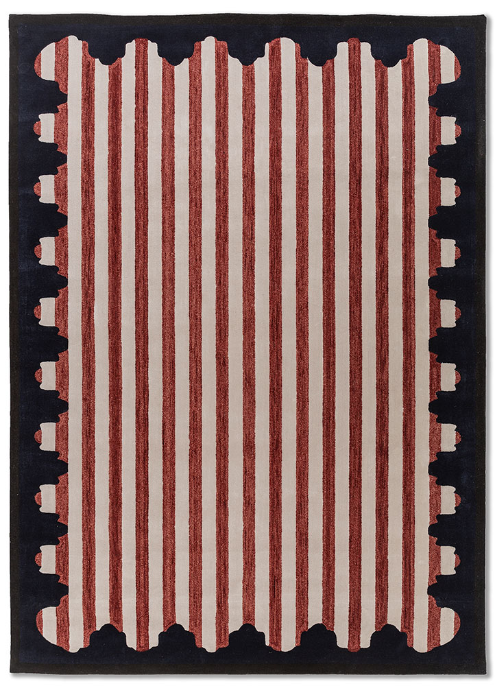 alhambra ivory wool and viscose Hand Tufted Rug - HeadShot