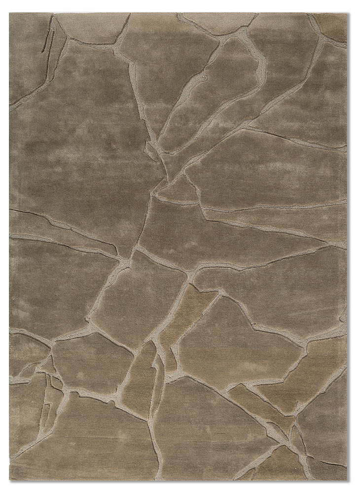  green wool and viscose Hand Tufted Rug