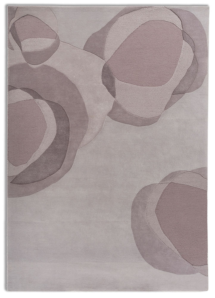 joy pink and purple wool and viscose Hand Tufted Rug - HeadShot