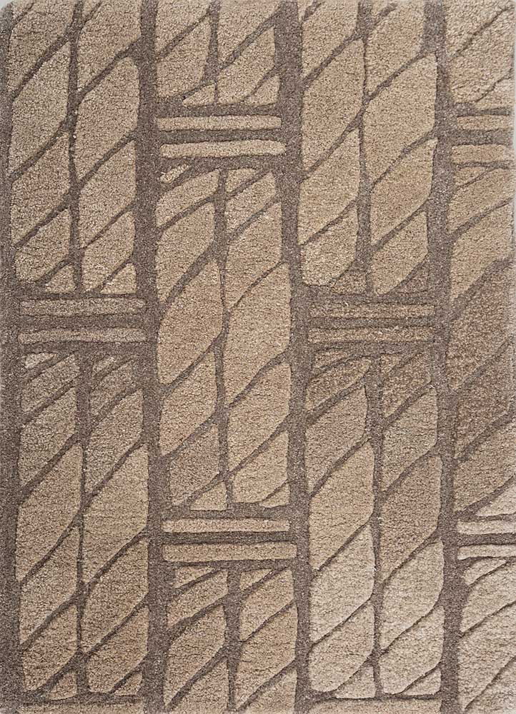 pathways beige and brown wool and viscose Hand Tufted Rug - HeadShot