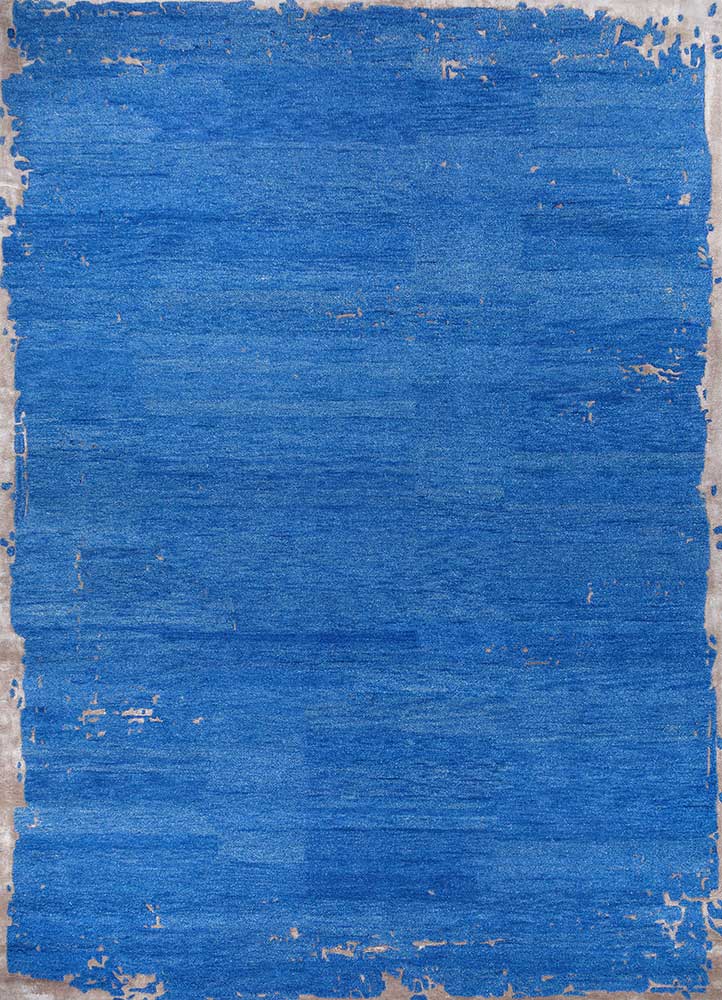 white noise red and orange wool and viscose Hand Tufted Rug - HeadShot