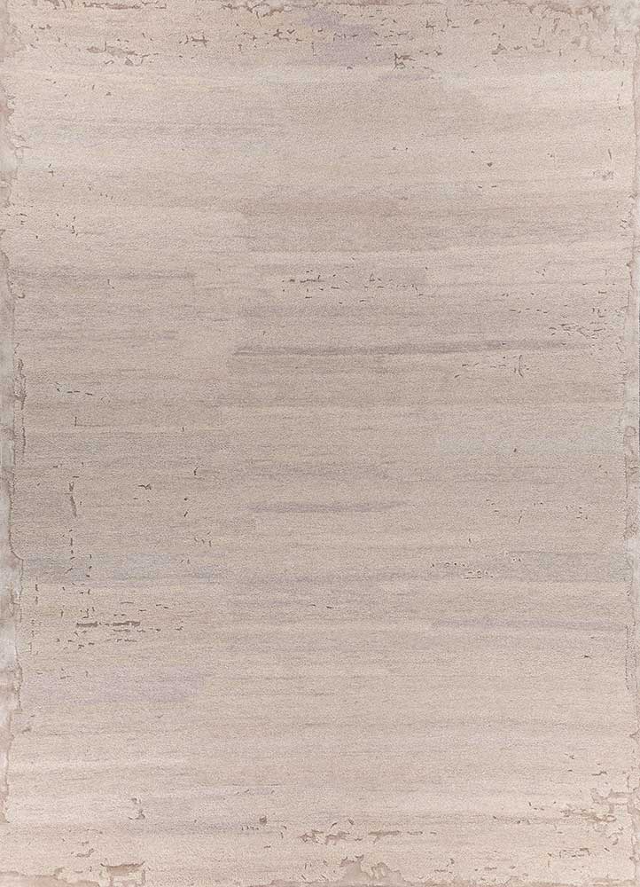  ivory wool and viscose Hand Tufted Rug