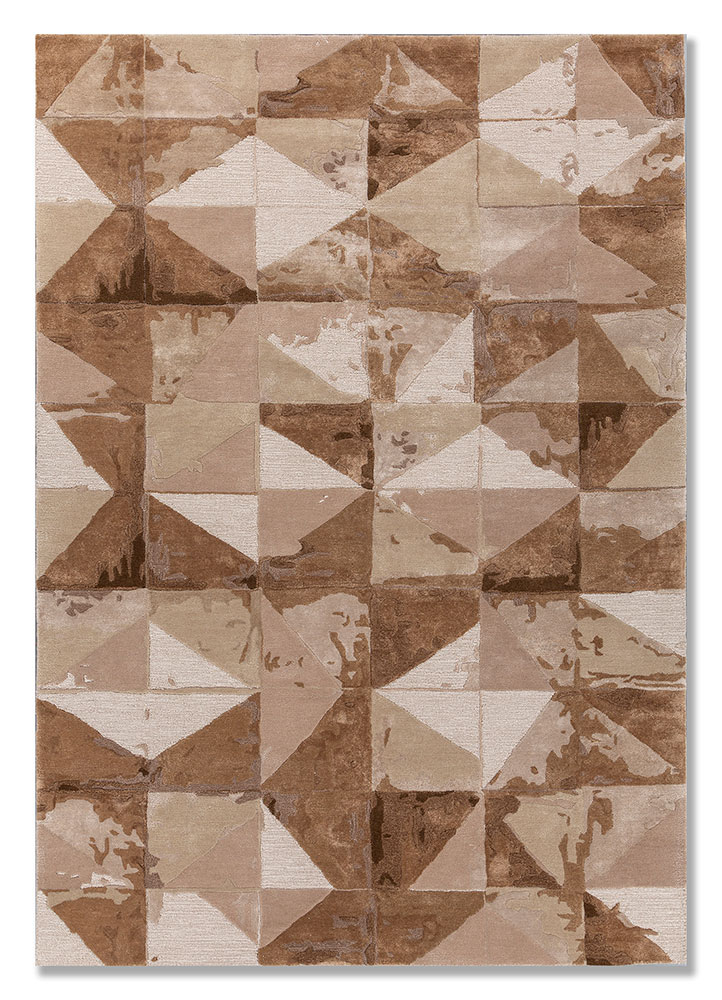 genesis ivory wool and viscose Hand Tufted Rug - HeadShot