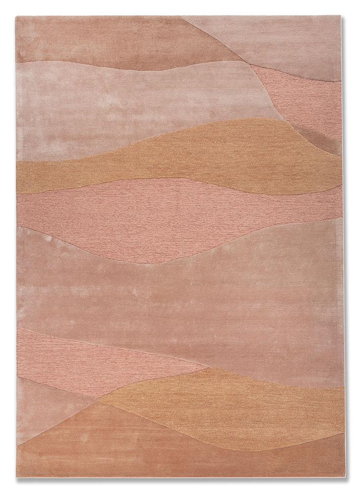 aprezo pink and purple wool and viscose Hand Tufted Rug - HeadShot