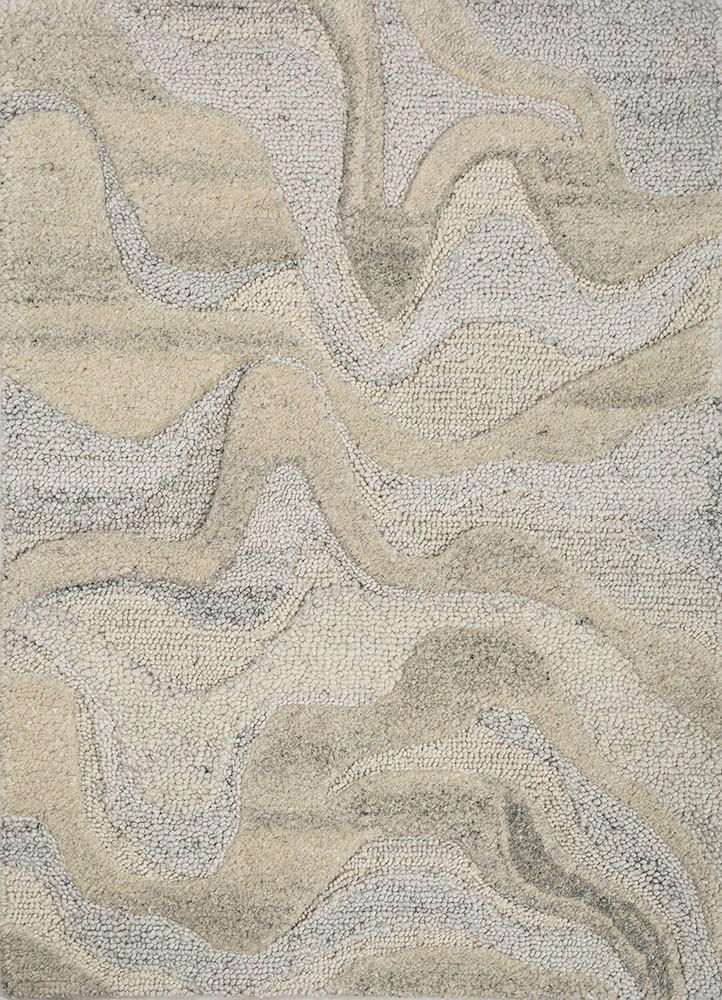  multi wool and viscose Hand Tufted Rug