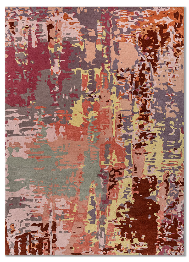 genesis pink and purple wool Hand Tufted Rug - HeadShot genesis pink and purple wool Hand Tufted Rug - HeadShot