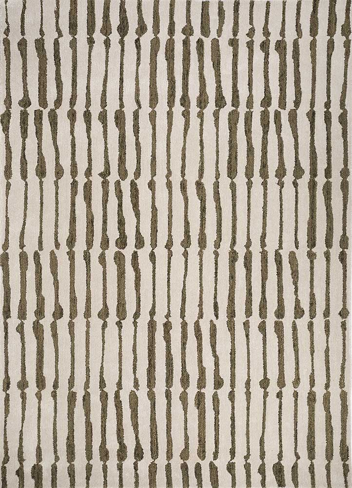 contour ivory wool and viscose Hand Tufted Rug - HeadShot