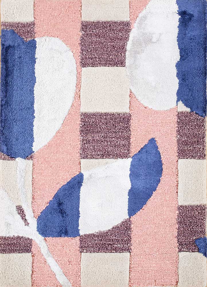 aprezo grey and black wool and viscose Hand Tufted Rug - HeadShot