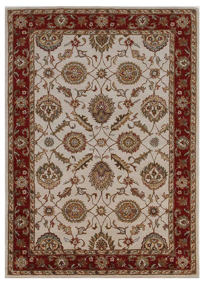 kasbah ivory wool Hand Tufted Rug - HeadShot