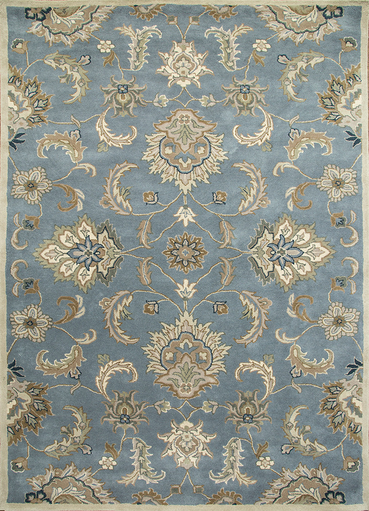 kasbah blue wool Hand Tufted Rug - HeadShot