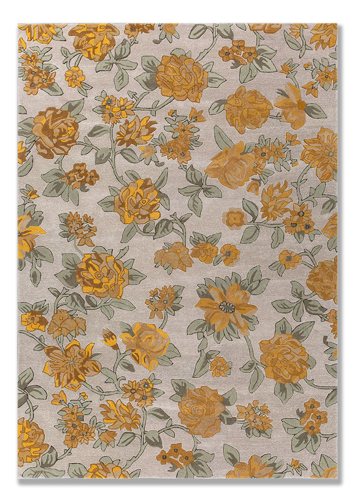 hacienda ivory wool and viscose Hand Tufted Rug - HeadShot