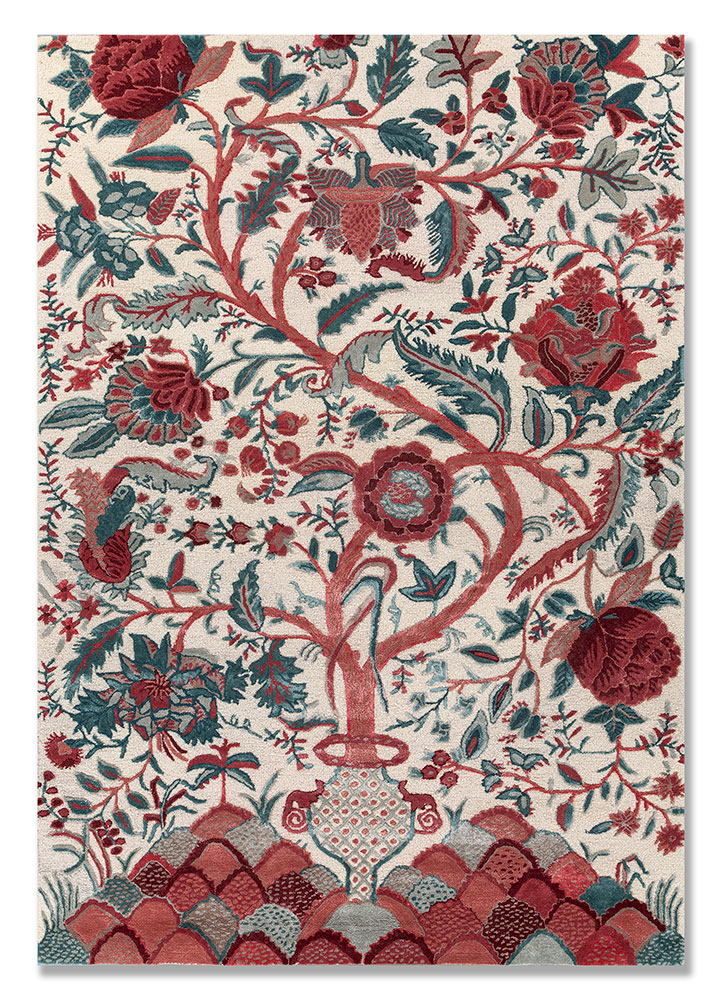 bodhi ivory wool and viscose Hand Tufted Rug - HeadShot