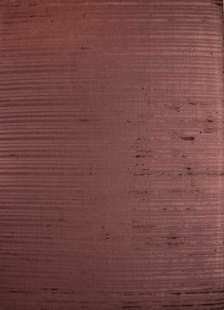  beige and brown viscose Hand Loom Rug
