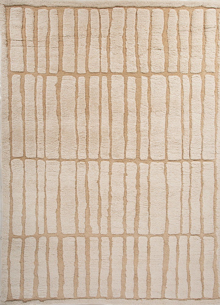aprezo ivory acrylic Hand Knotted Rug - HeadShot