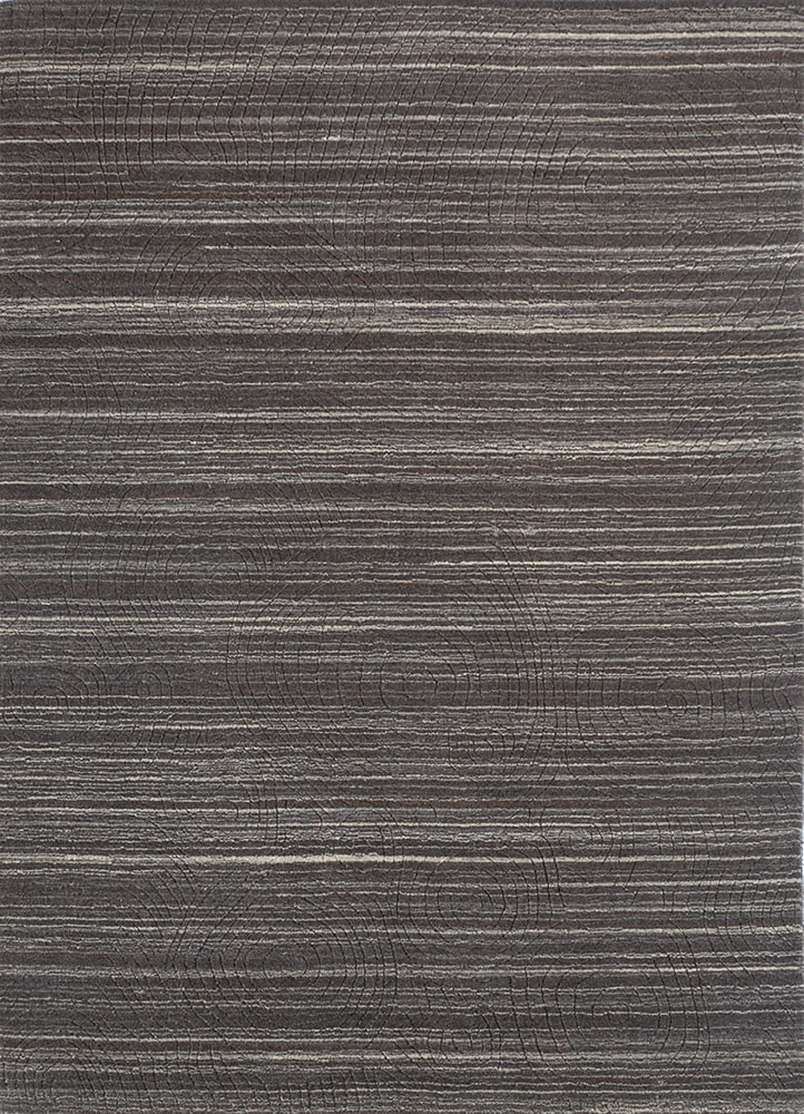  beige and brown wool Hand Loom Rug