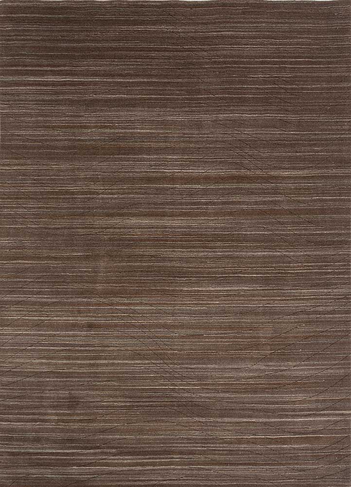 forme beige and brown wool Hand Loom Rug - HeadShot