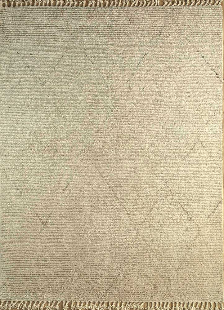 zuri beige and brown wool Hand Knotted Rug - HeadShot