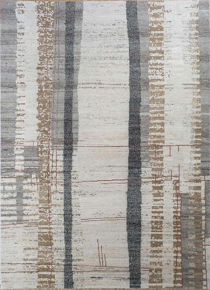  ivory afghan wool Hand Knotted Rug