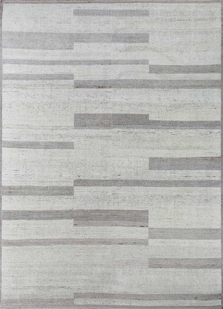  ivory afghan wool Hand Knotted Rug