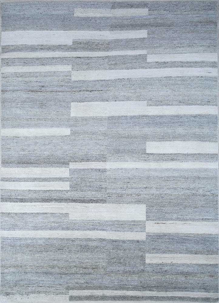 manifest grey and black afghan wool Hand Knotted Rug - HeadShot