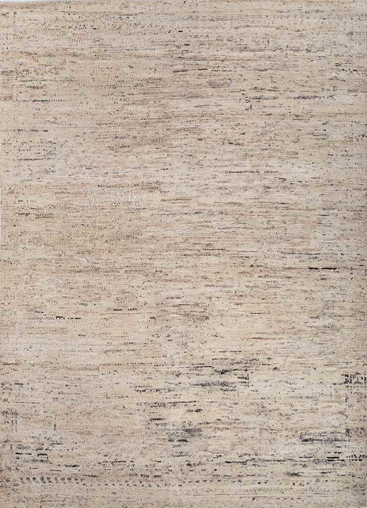  ivory wool Hand Knotted Rug