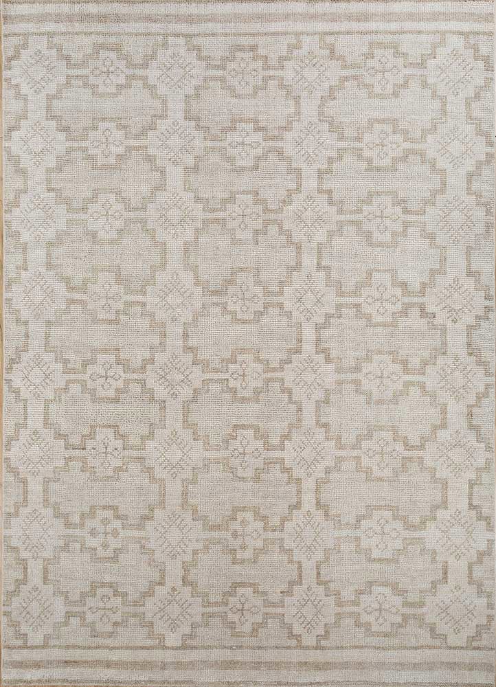  ivory wool Hand Knotted Rug