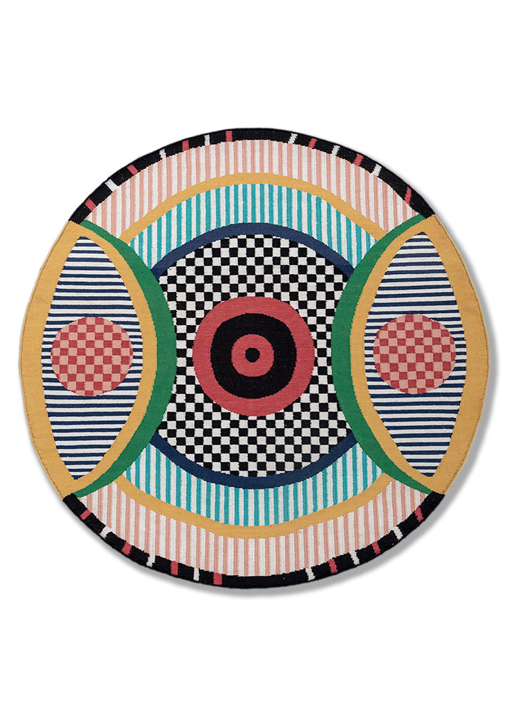 zen & zest ivory wool Flat Weaves Rug - HeadShot