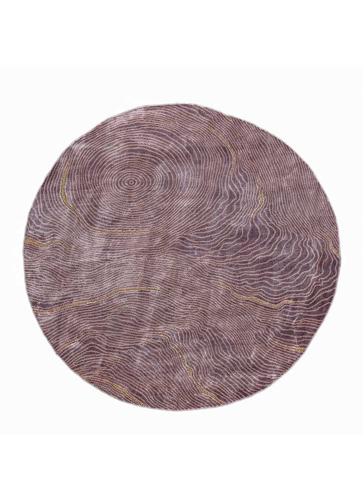  pink and purple bamboo silk Hand Knotted Rug