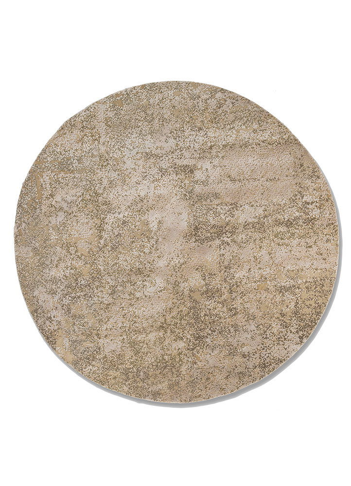 afterglow by kavi ivory wool and bamboo silk Hand Knotted Rug - HeadShot