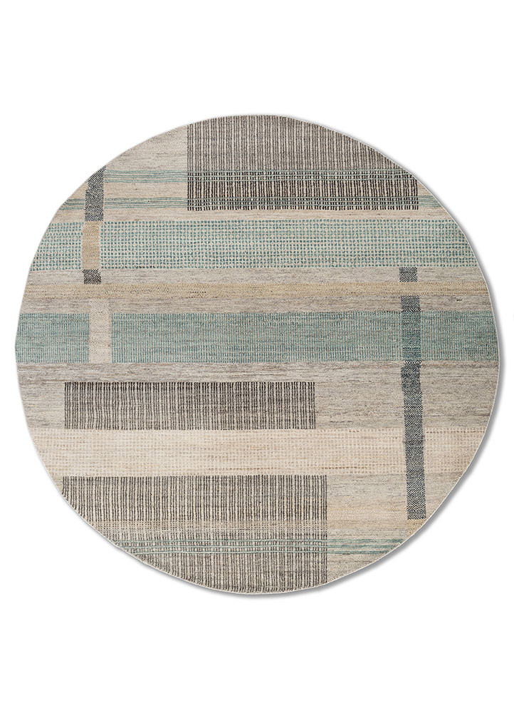  blue wool Hand Knotted Rug