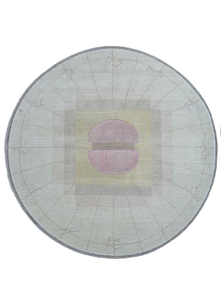 brahmaand ivory wool Hand Knotted Rug - HeadShot