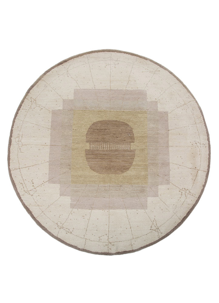 brahmaand ivory wool Hand Knotted Rug - HeadShot brahmaand ivory wool Hand Knotted Rug - HeadShot