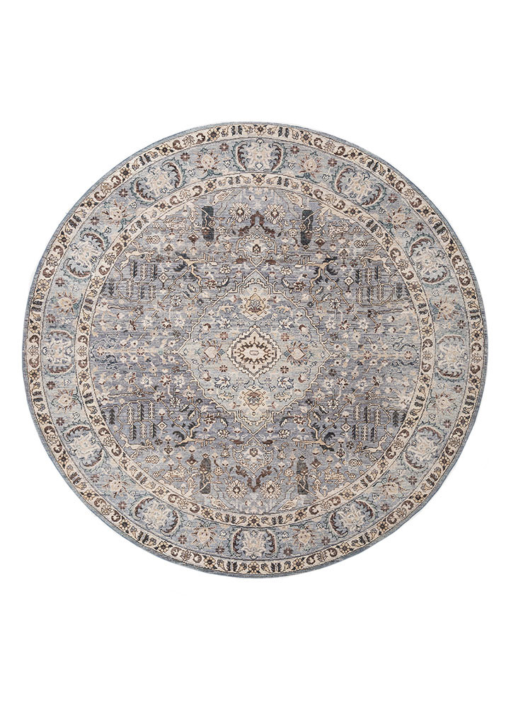 someplace in time blue afghan wool Hand Knotted Rug - HeadShot someplace in time blue afghan wool Hand Knotted Rug - HeadShot