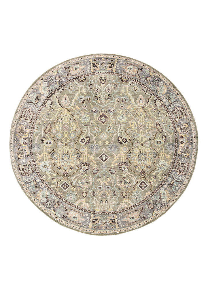 someplace in time green afghan wool Hand Knotted Rug - HeadShot someplace in time green afghan wool Hand Knotted Rug - HeadShot