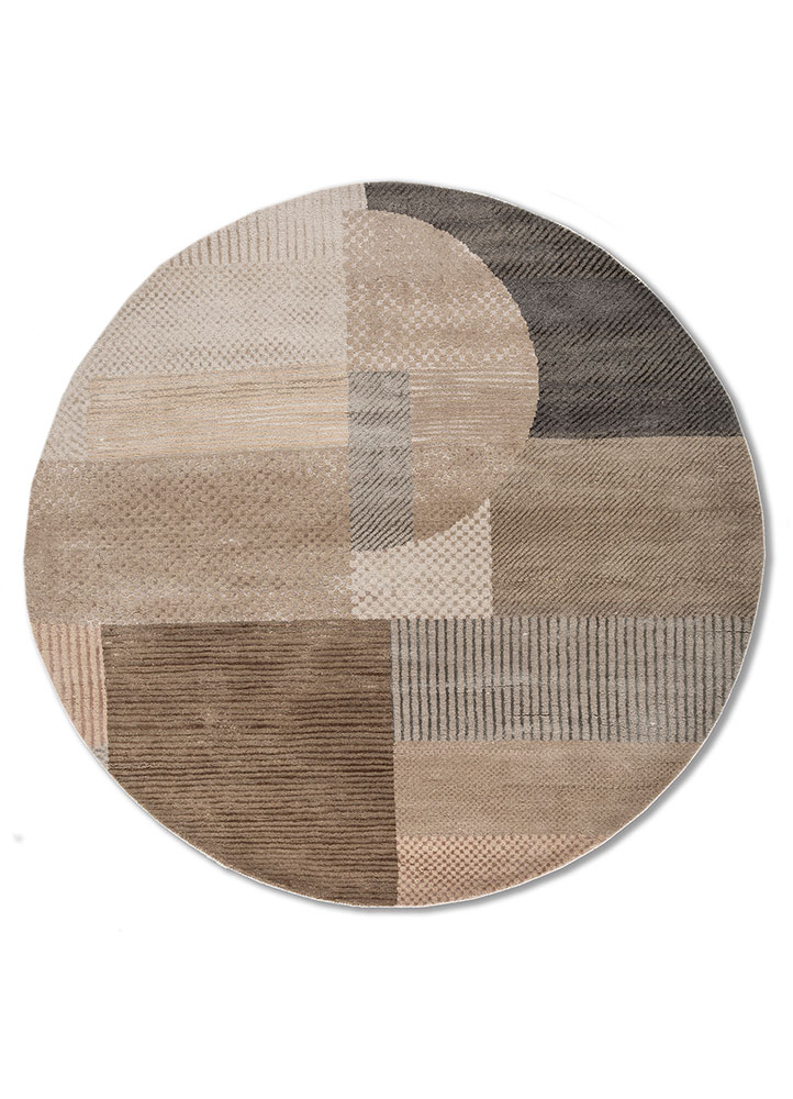 chaos theory by kavi ivory wool and bamboo silk Hand Knotted Rug - HeadShot chaos theory by kavi ivory wool and bamboo silk Hand Knotted Rug - HeadShot