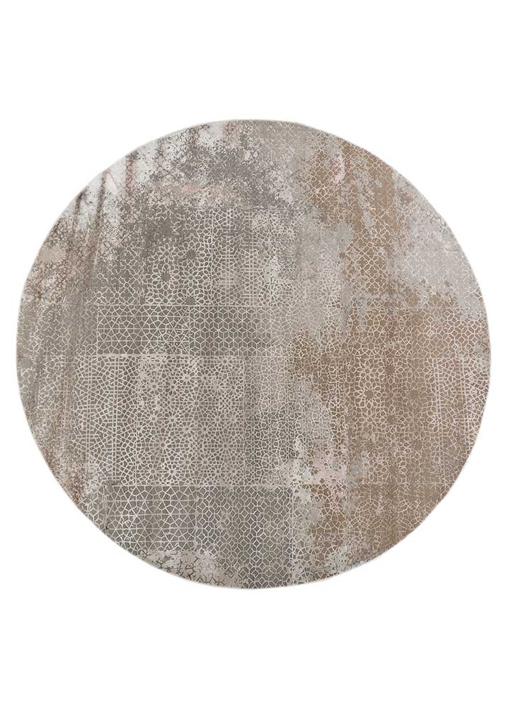 chaos theory by kavi grey and black wool and bamboo silk Hand Knotted Rug - HeadShot