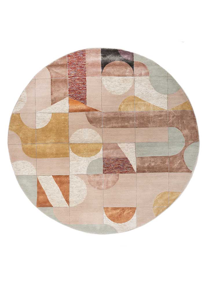 chaos theory by kavi pink and purple wool and bamboo silk Hand Knotted Rug - HeadShot chaos theory by kavi pink and purple wool and bamboo silk Hand Knotted Rug - HeadShot