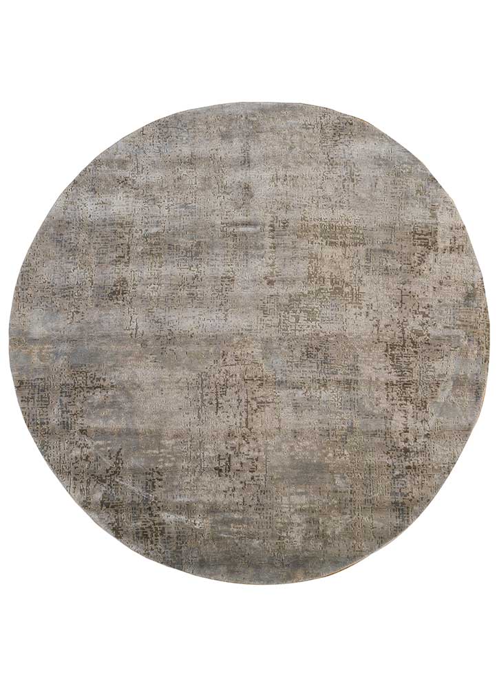 uvenuti ivory wool and bamboo silk Hand Knotted Rug - HeadShot