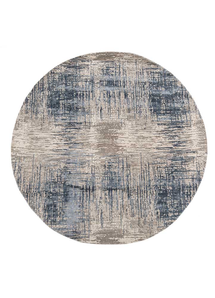 uvenuti grey and black wool and bamboo silk Hand Knotted Rug - HeadShot