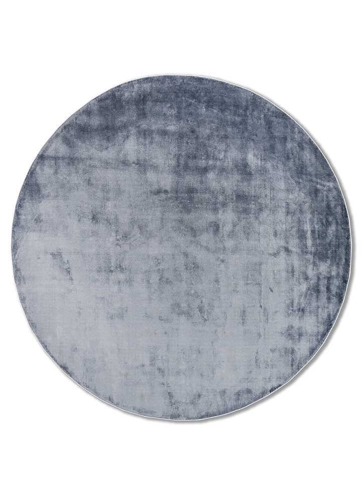  blue viscose Hand Loom Rug